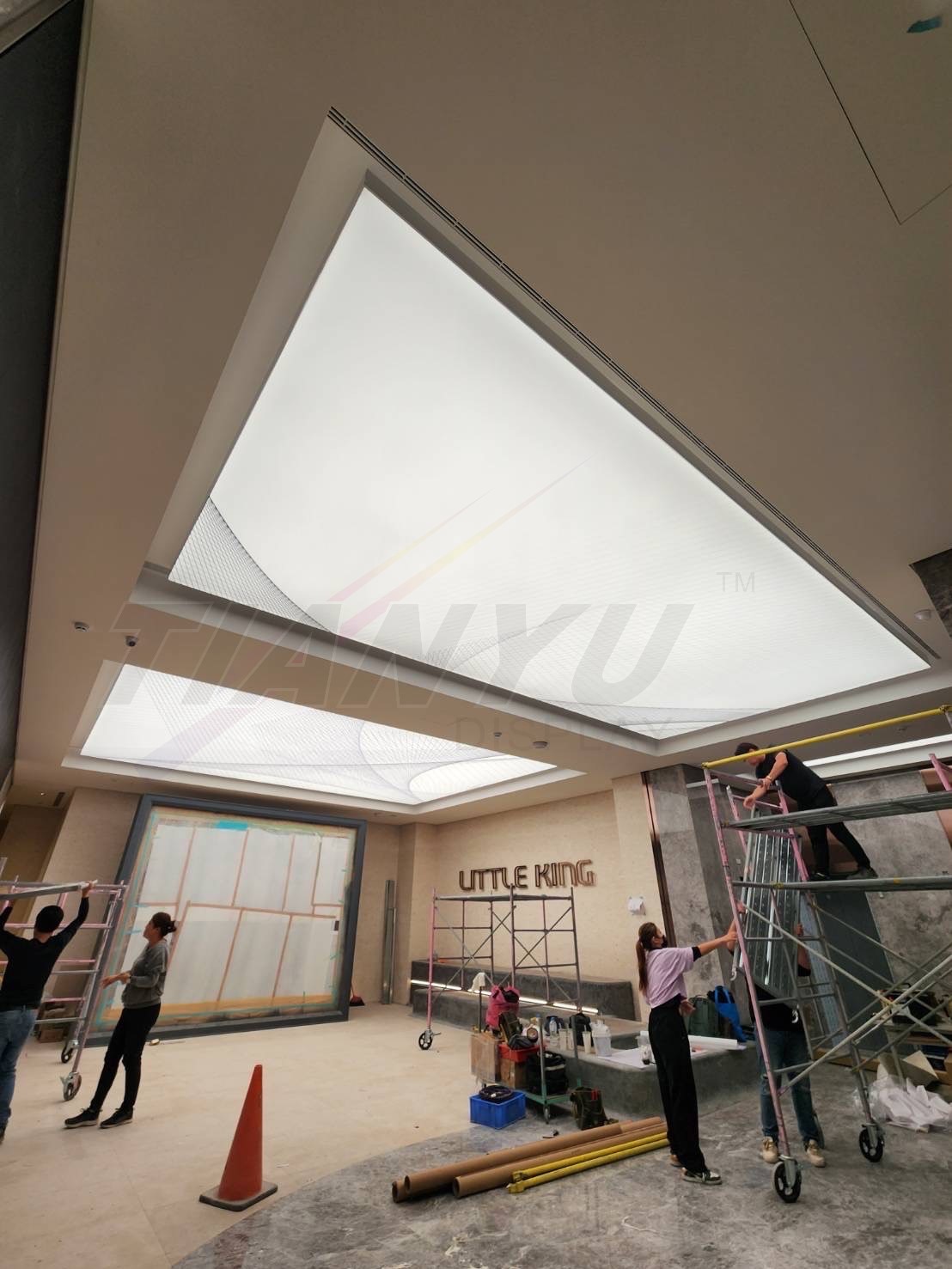 LED天花板卡布燈箱-軟膜燈箱客戶見證 Soft film light box,LED fabric light box-4