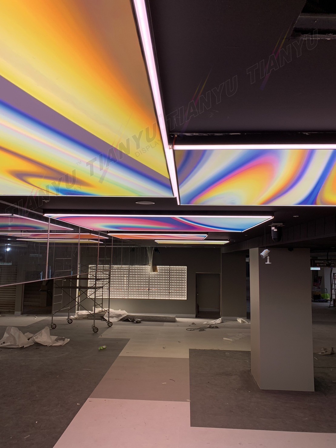 LED天花板卡布燈箱-軟膜燈箱客戶見證 Soft film light box,LED fabric light box