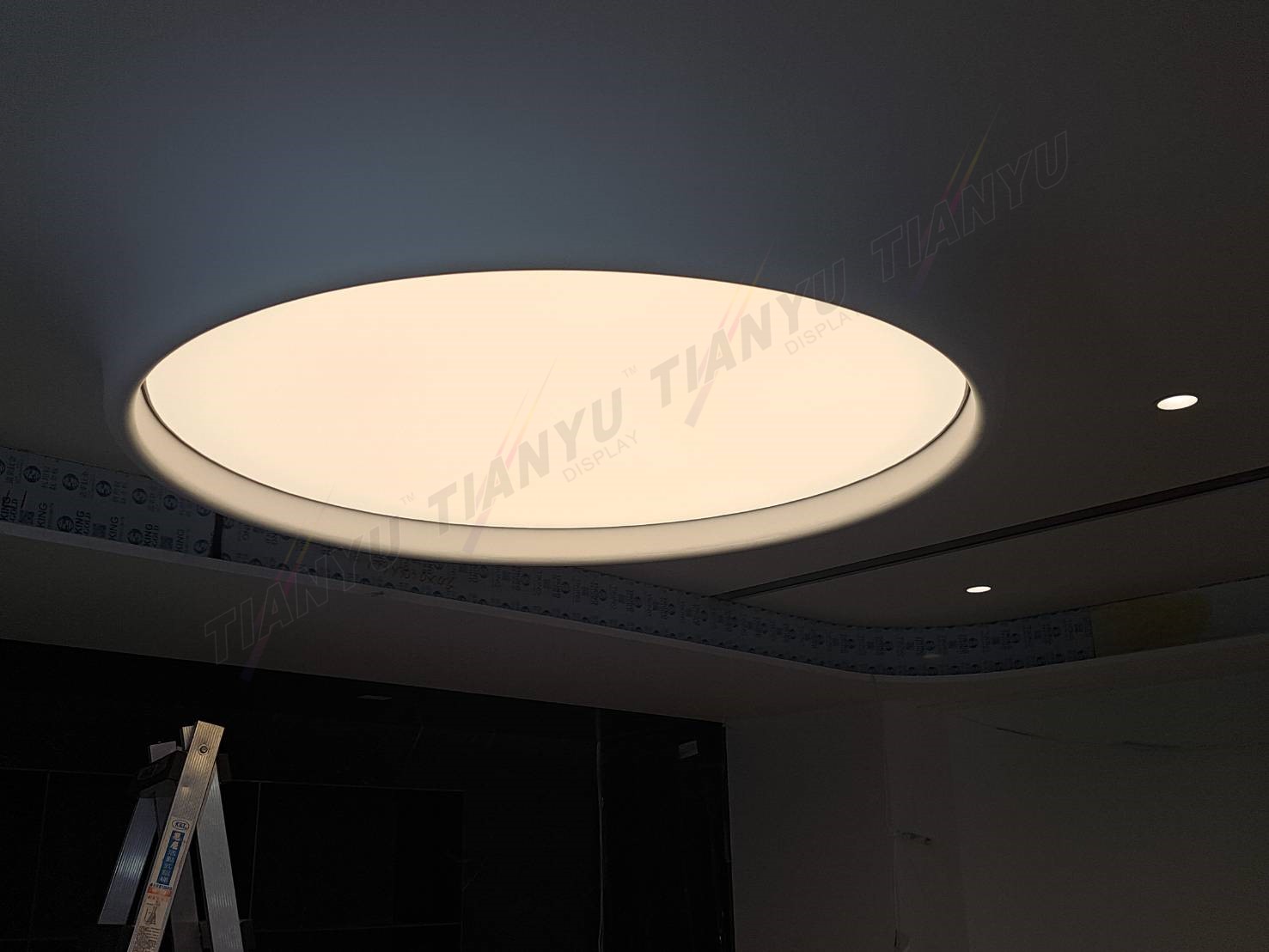 LED天花板卡布燈箱-軟膜燈箱客戶見證 Soft film light box,LED fabric light box