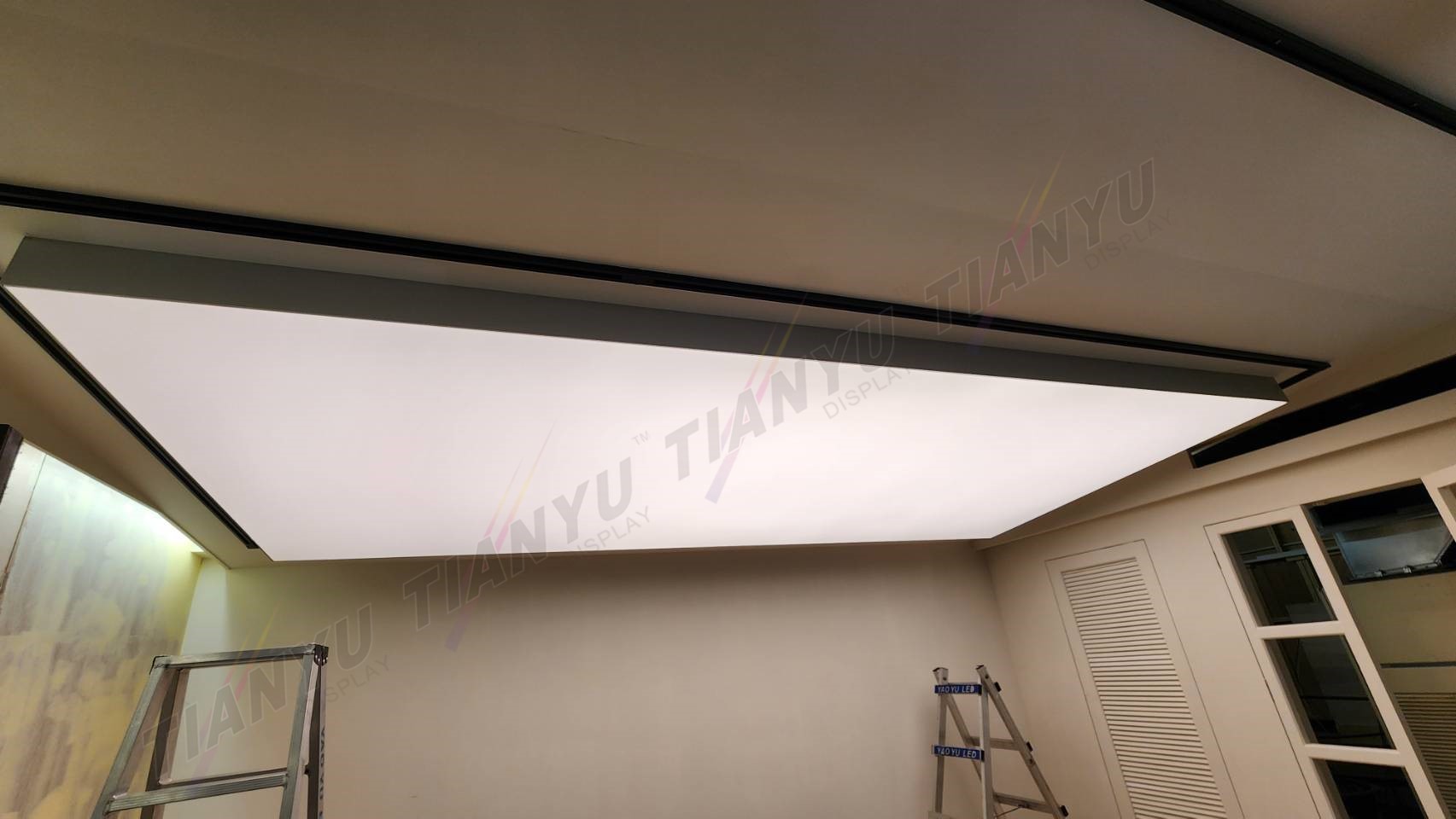 LED天花板卡布燈箱-軟膜燈箱客戶見證 Soft film light box,LED fabric light box