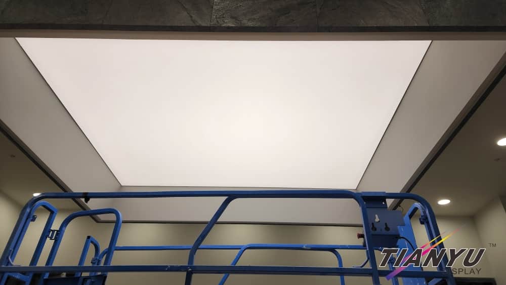 天域LED天花板卡布燈箱-軟膜燈箱客戶見證影片 Soft film light box,LED fabric light box-4