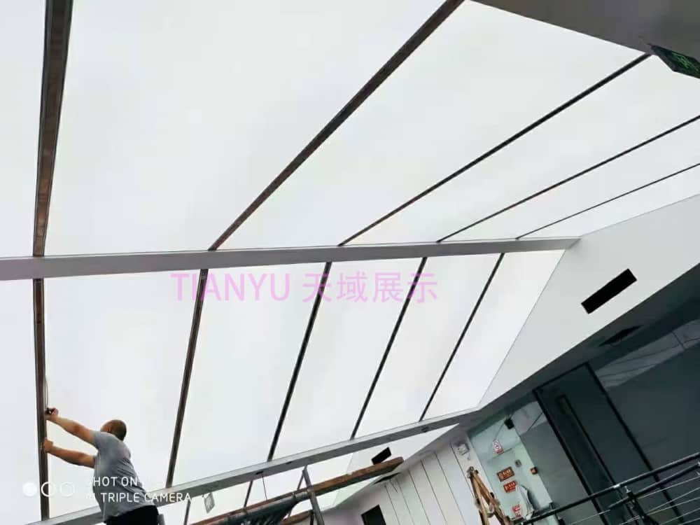 LED天花板卡布燈箱-軟膜燈箱客戶見證 Soft film light box,LED fabric light box-4