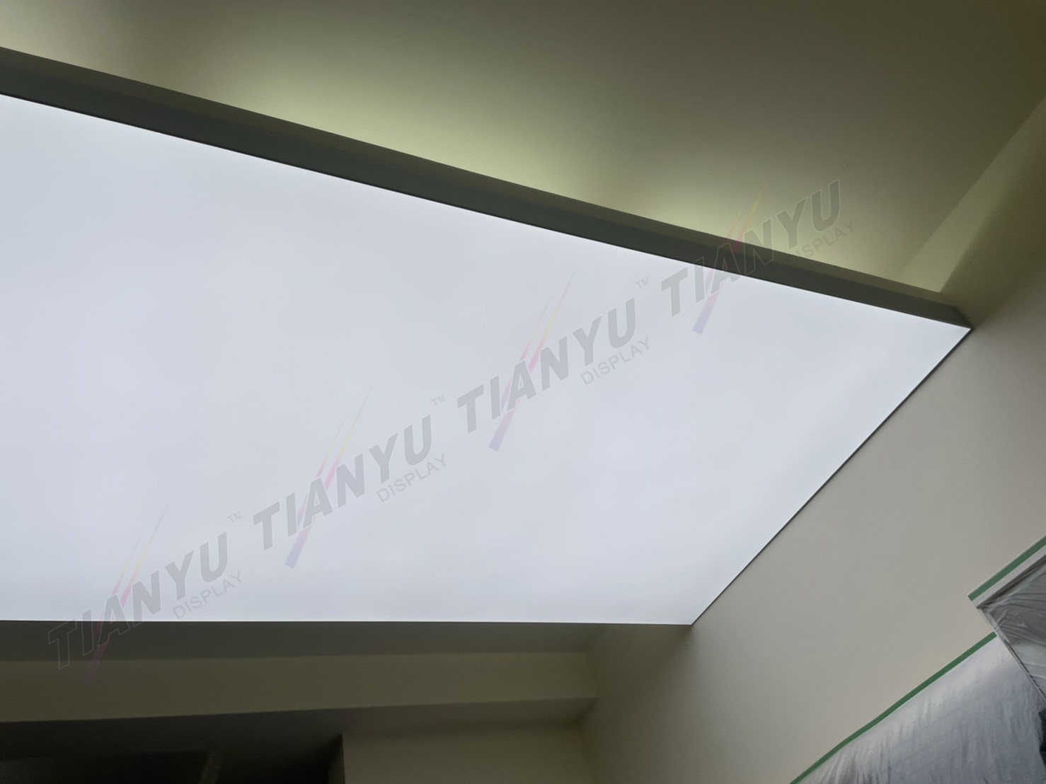 LED天花板卡布燈箱-軟膜燈箱客戶見證 Soft film light box,LED fabric light box