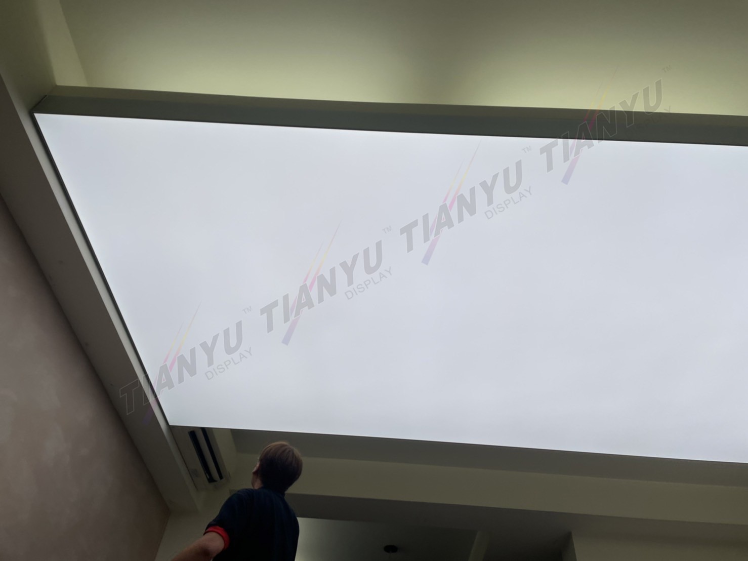 LED天花板卡布燈箱-軟膜燈箱客戶見證 Soft film light box,LED fabric light box