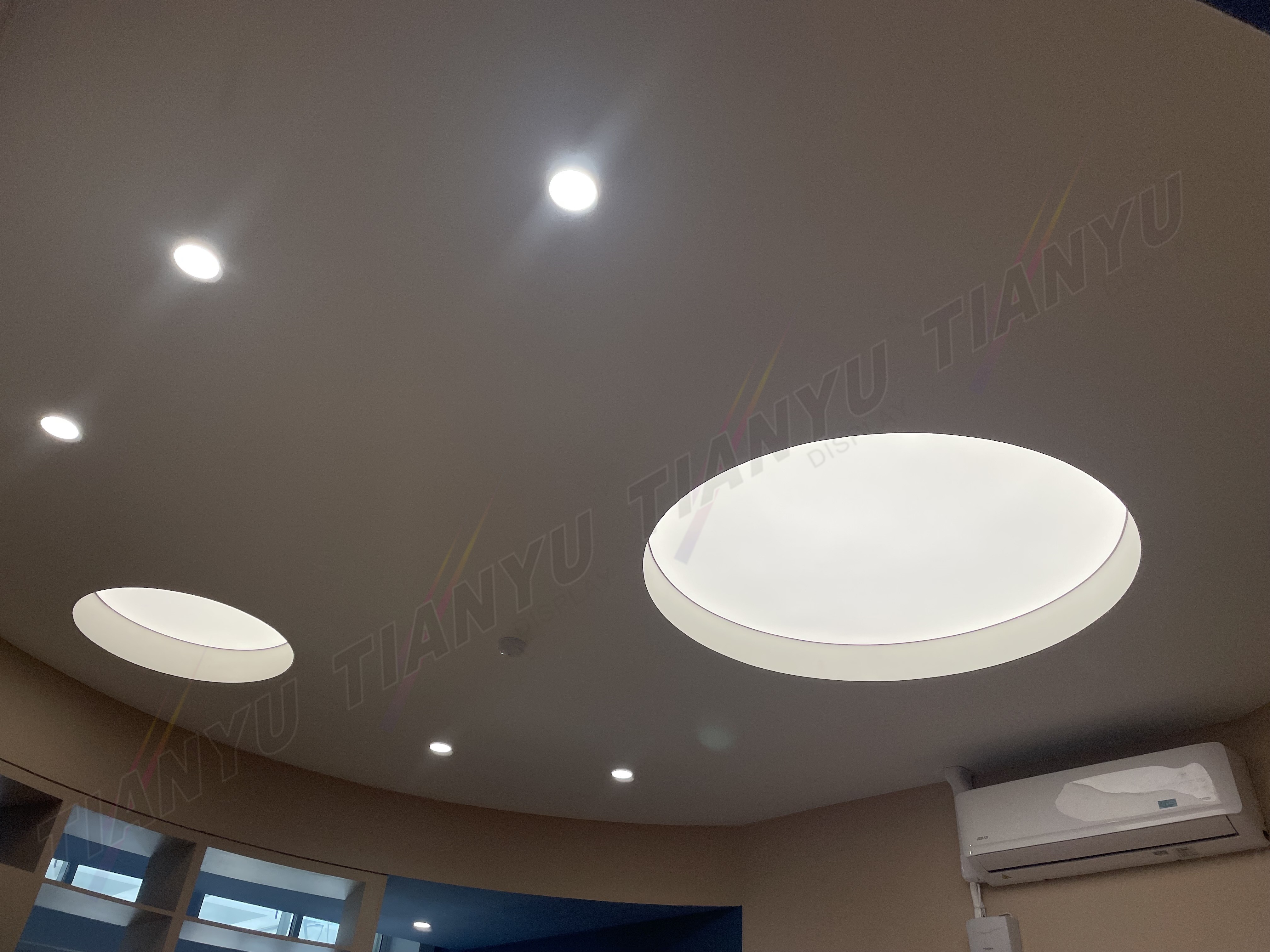 LED天花板卡布燈箱-軟膜燈箱客戶見證 Soft film light box,LED fabric light box