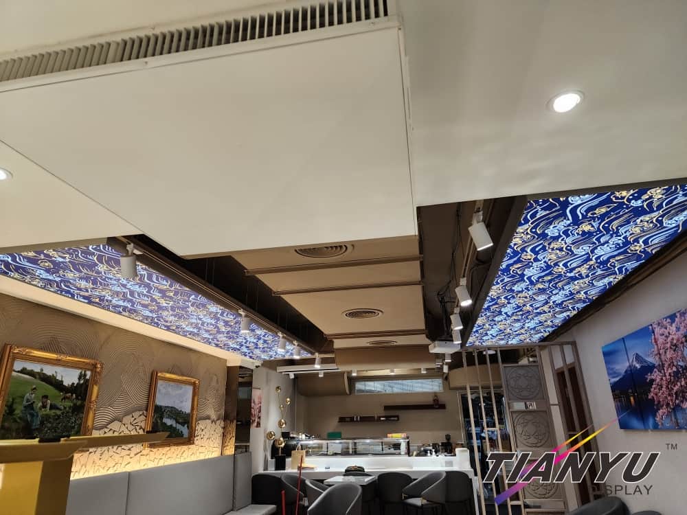 LED天花板卡布燈箱-軟膜燈箱客戶見證 Soft film light box,LED fabric light box-1