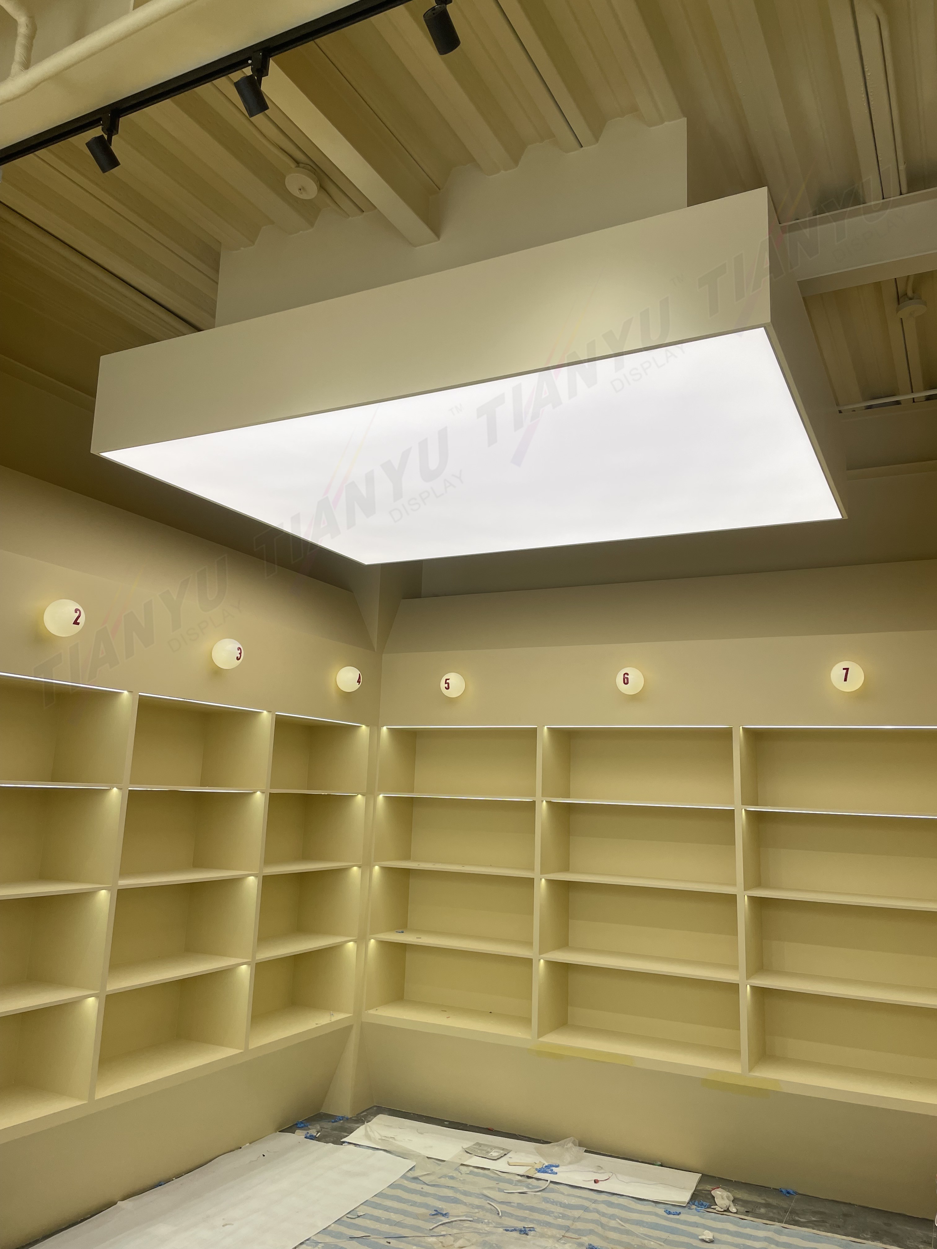 LED天花板卡布燈箱-軟膜燈箱-米樂爆米花客戶見證 Soft film light box,LED fabric light box