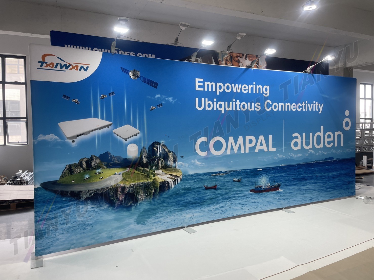 快幕秀展覽牆 Portable Exhibition Booth Background  直角快幕秀