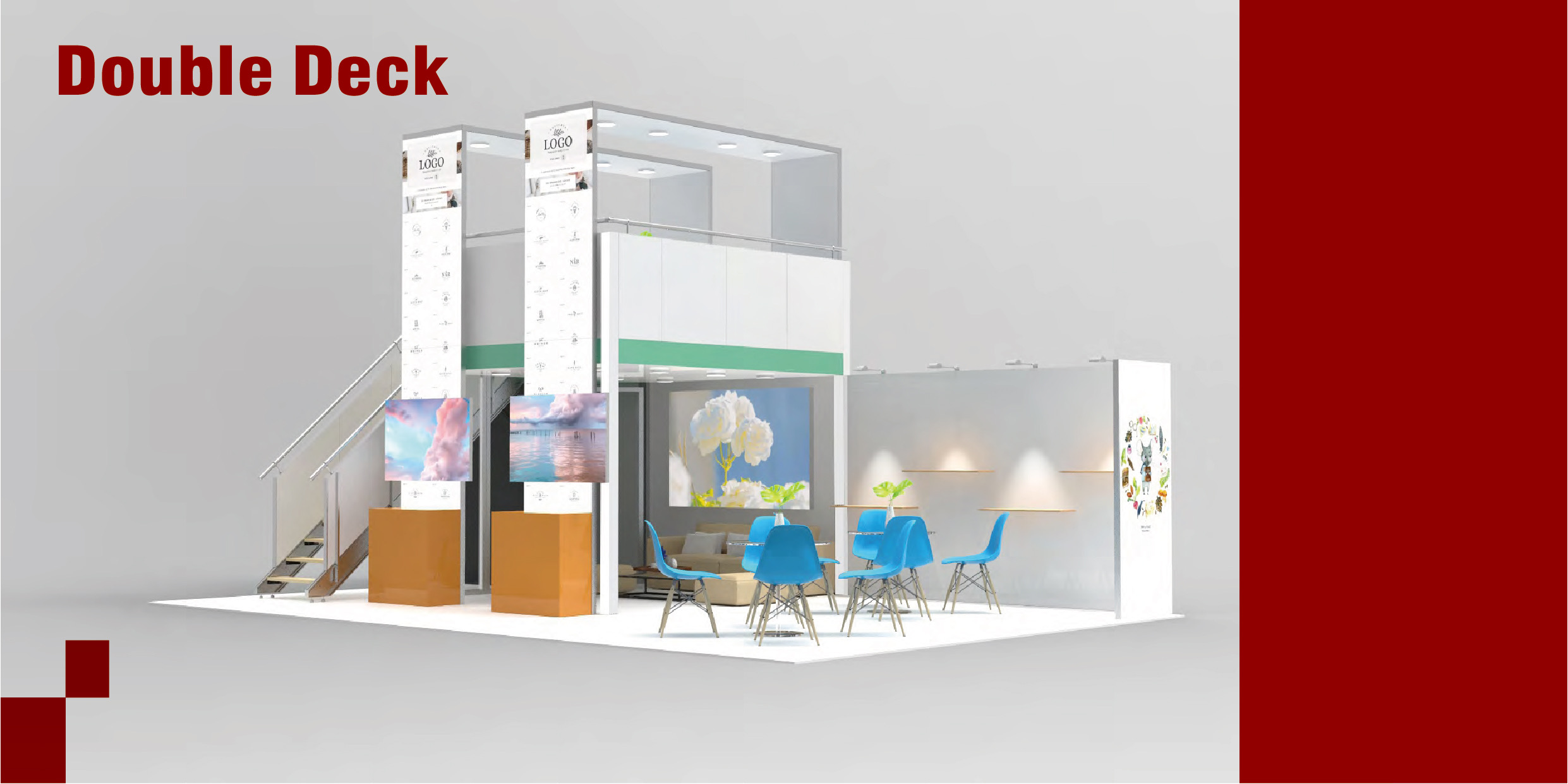 雙層鋁架展位 Double deck