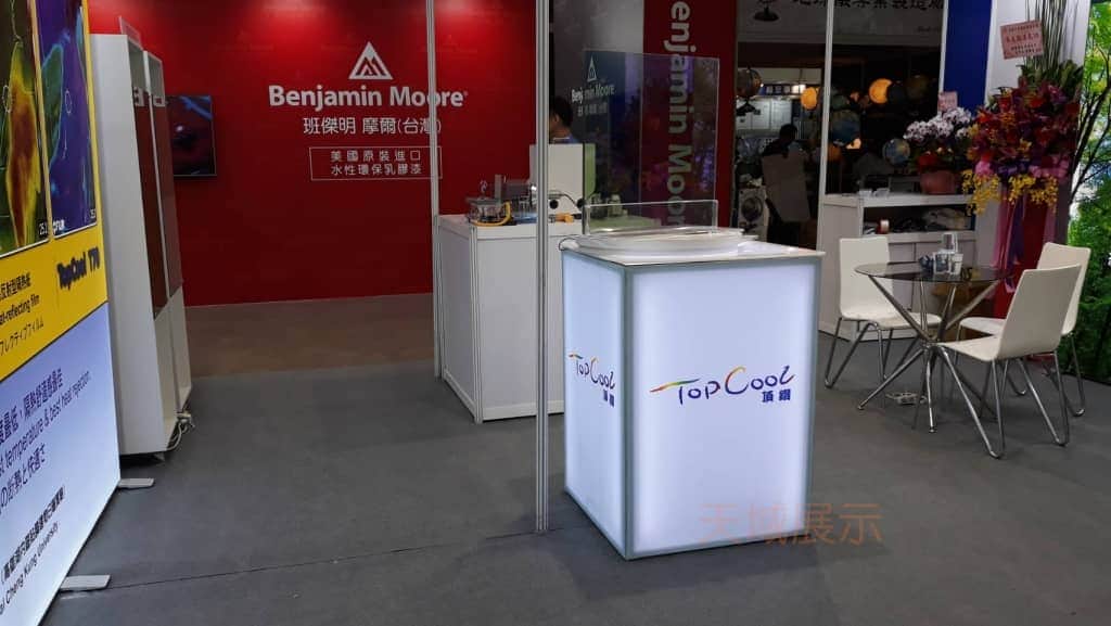 LED卡布燈箱展示桌 LED fabric light box desk