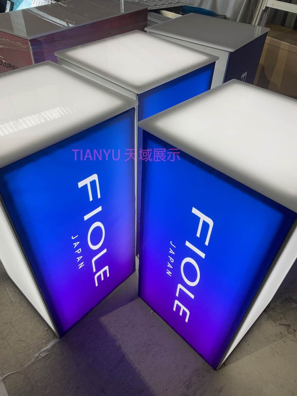 LED卡布燈箱展示桌 LED fabric light box desk-2