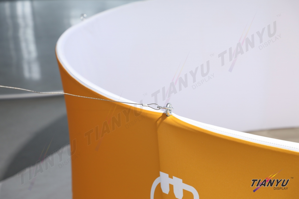 快幕秀展覽牆 Portable Exhibition Booth Background 圓環型吊頂款式-5