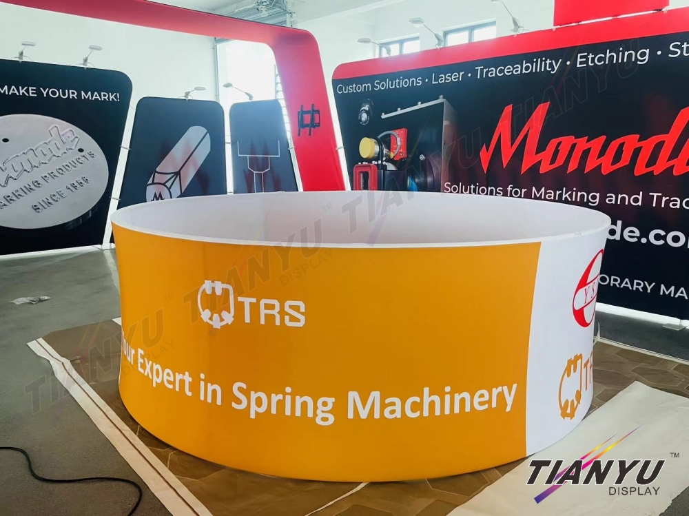 快幕秀展覽牆 Portable Exhibition Booth Background 圓環型吊頂款式-3