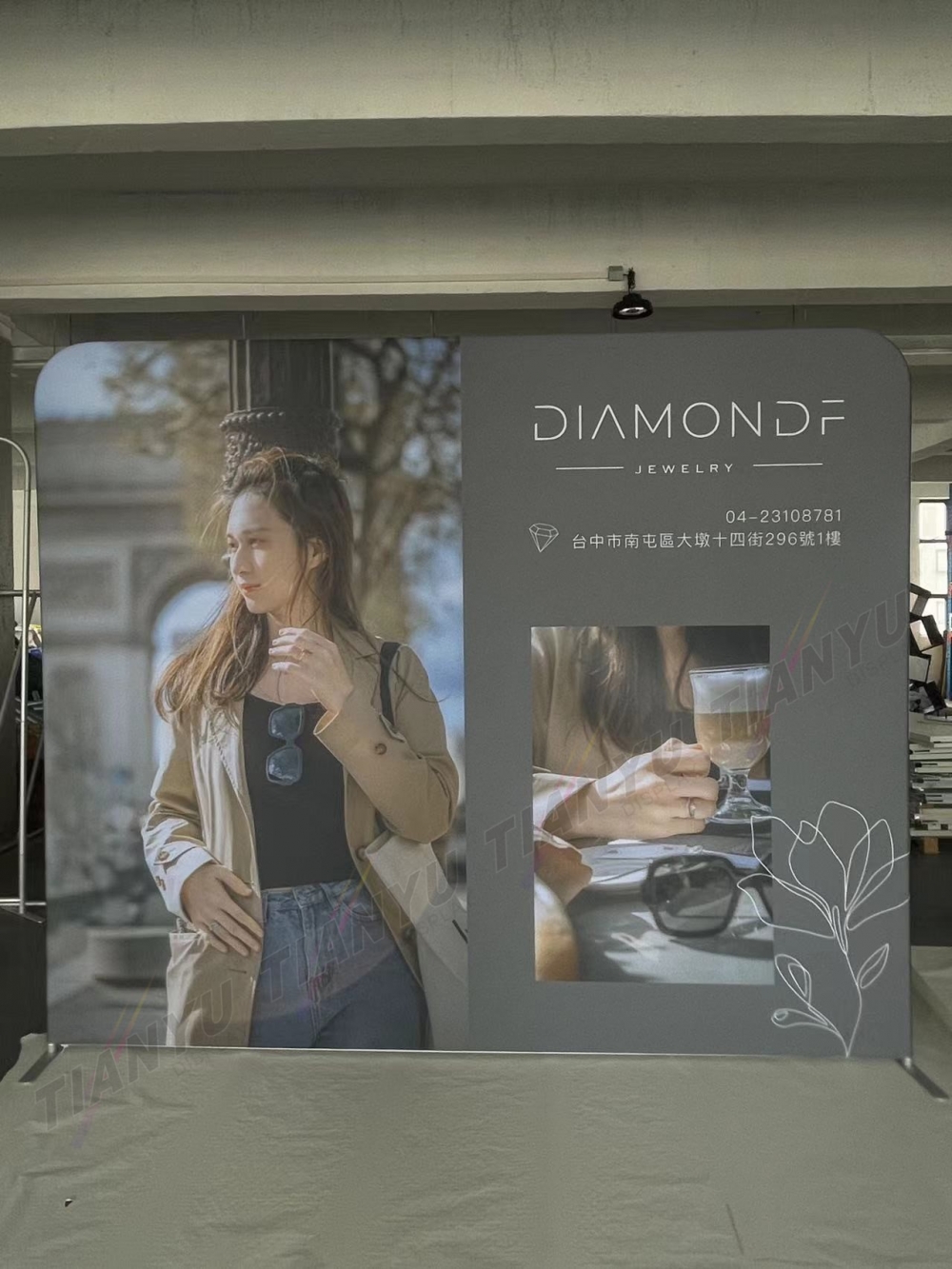 快幕秀展覽牆 Portable Exhibition Booth Background 圓角款式-1