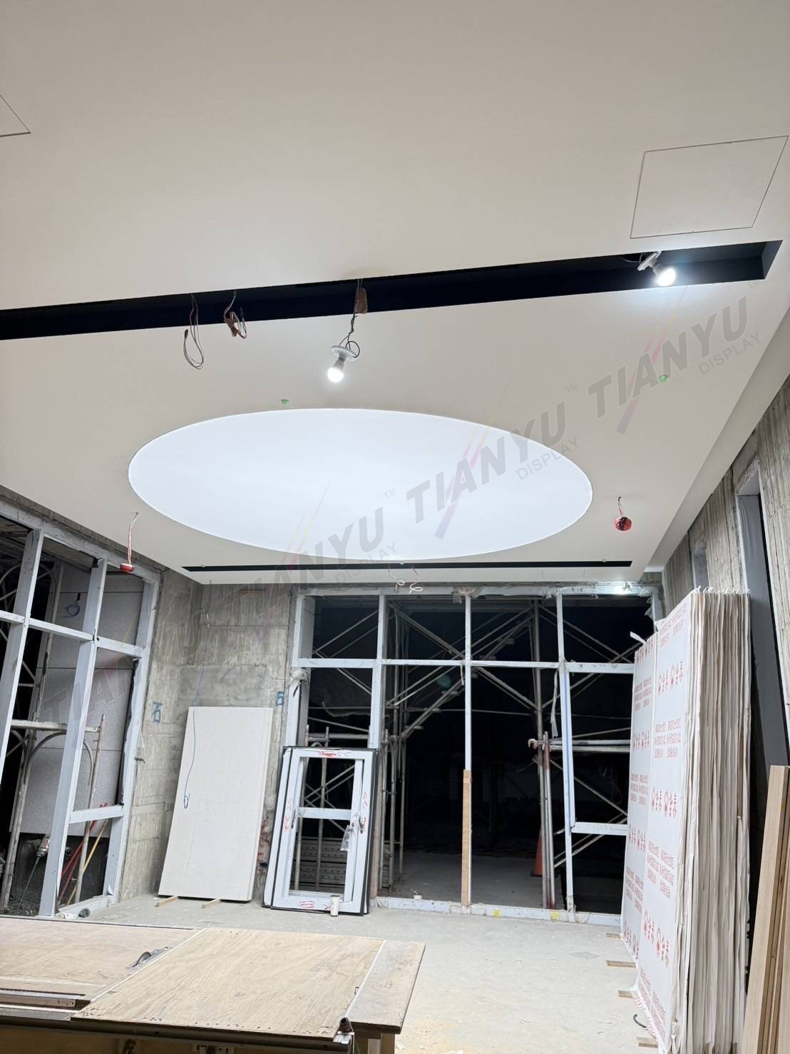 LED天花板卡布燈箱-軟膜燈箱客戶見證 Soft film light box,LED fabric light box