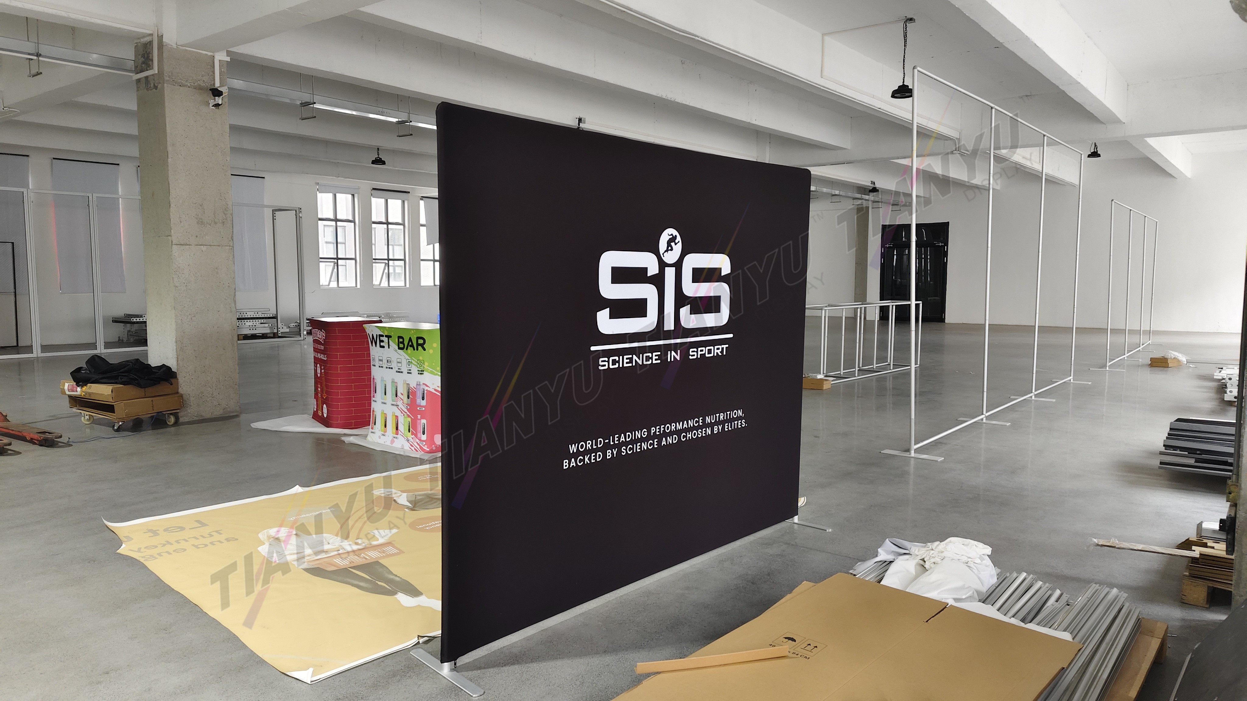 快幕秀展覽牆 Portable Exhibition Booth Background 圓角款式