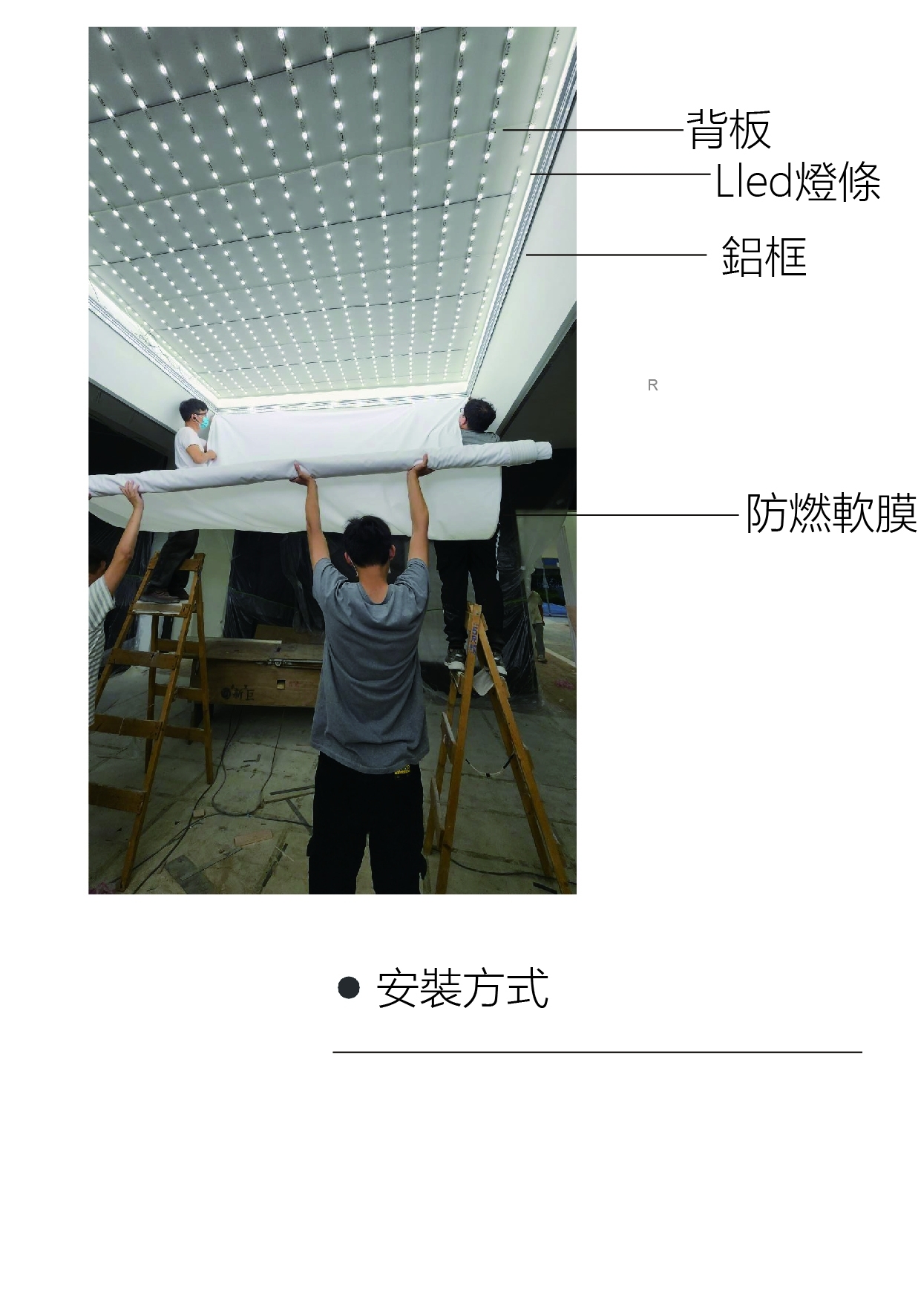 天花板軟膜燈箱產品說明v