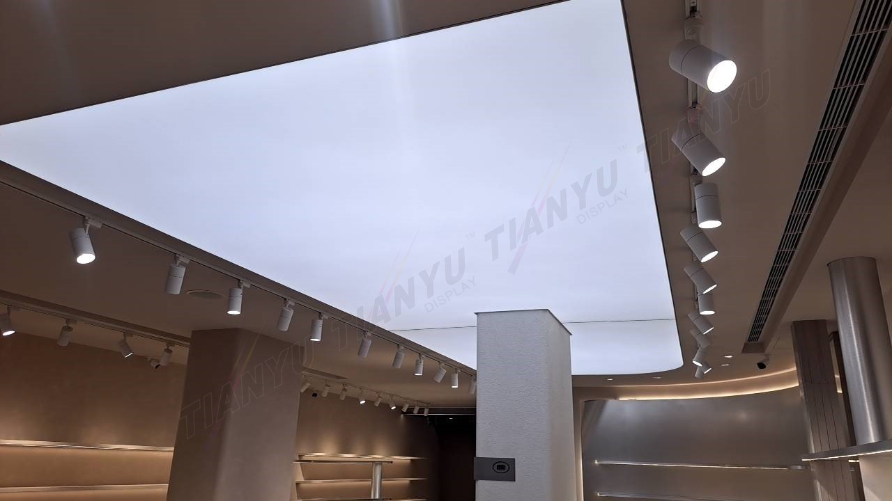 LED天花板卡布燈箱-軟膜燈箱客戶見證 Soft film light box,LED fabric light box