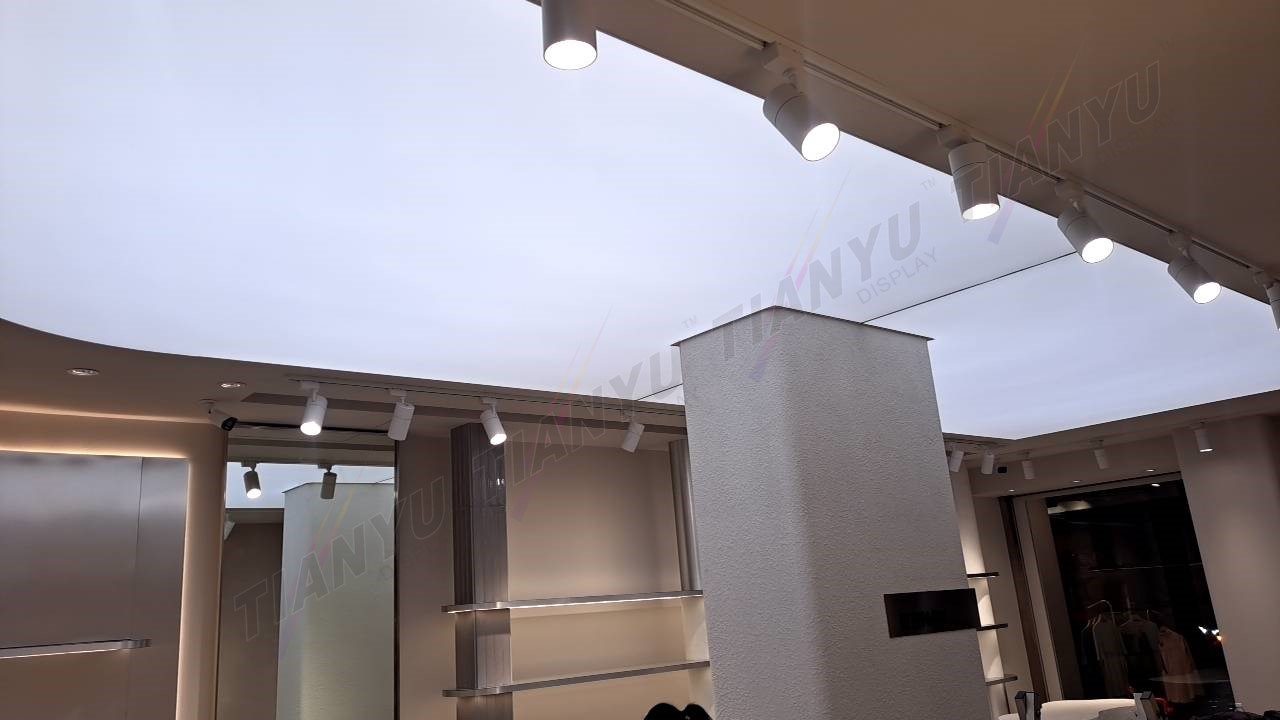 LED天花板卡布燈箱-軟膜燈箱客戶見證 Soft film light box,LED fabric light box