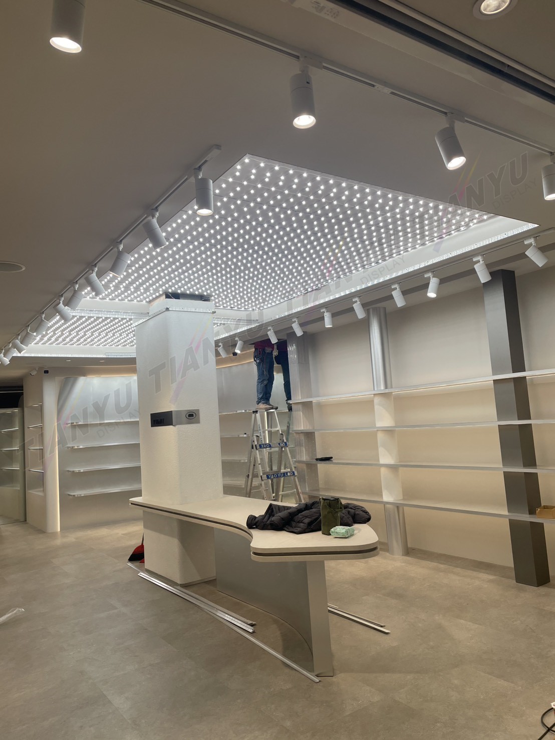 LED天花板卡布燈箱-軟膜燈箱客戶見證 Soft film light box,LED fabric light box